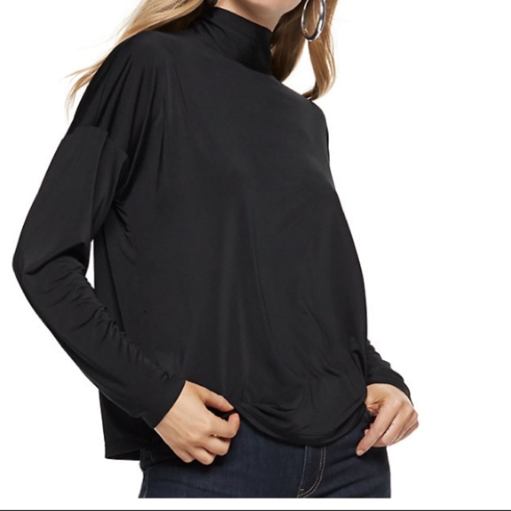 Nine West Slinky Mockneck Blouse